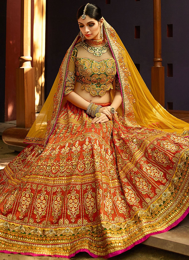 Свадебное индийское платье Lehenga